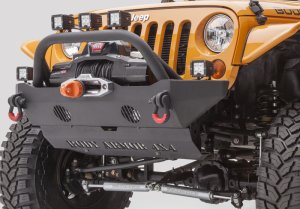Jeep Wrangler JL Front Winch Bumper - Body Armor 4x4 - Mid-Stubby - Black - `18-`21